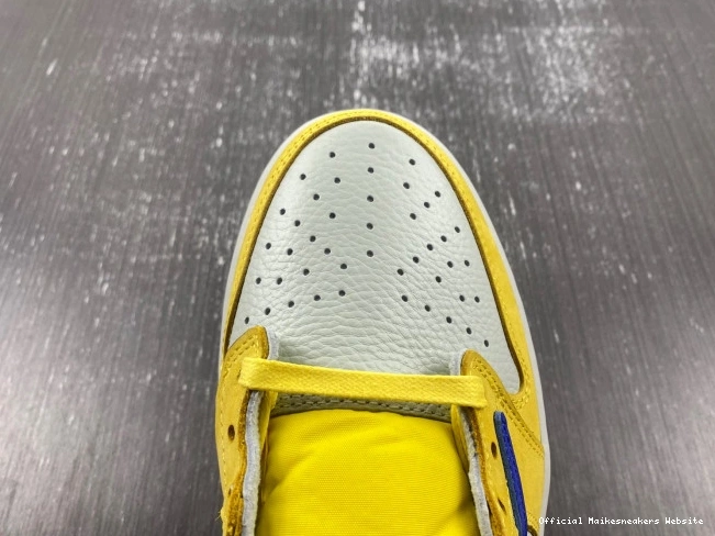 Official Maikesneakers Canary DZ4137-700 Travis Low 1 Jordan Scott OG Air x 0703